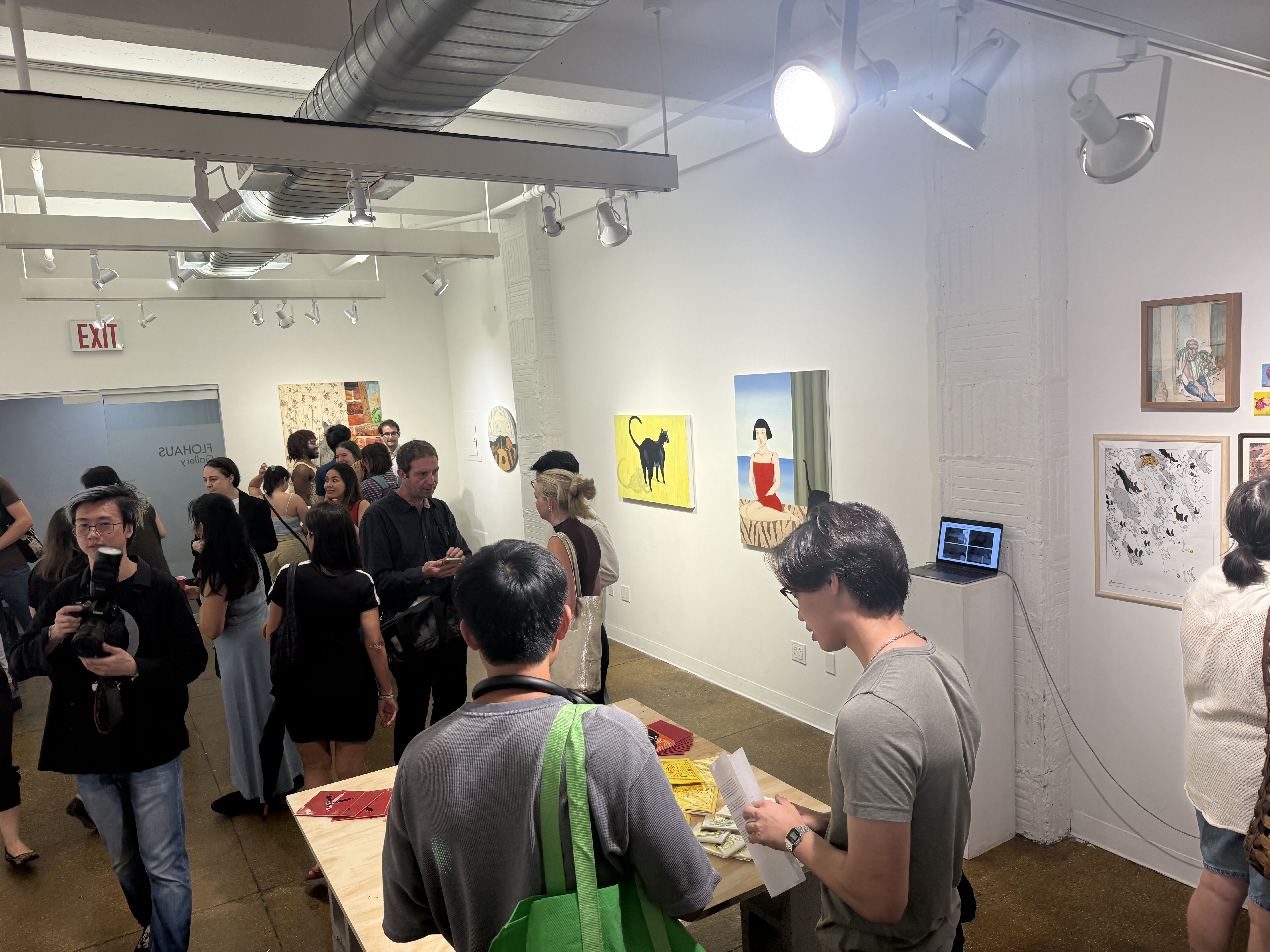 Opening night at FLOHAUS Gallery, A Home Together group exhibition